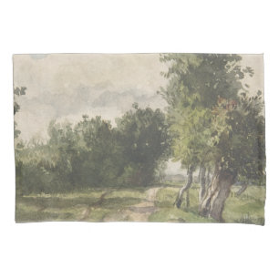Wasserfarbenlandschaft des Weges - Konstanter Troy Kissenbezug