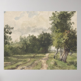 Wasserfarbenlandschaft des Weges - Konstanter Troy Poster