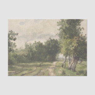 Wasserfarbenlandschaft des Weges - Konstanter Troy Seidenpapier