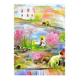 Wasserfarbenlandschaft Fotodruck