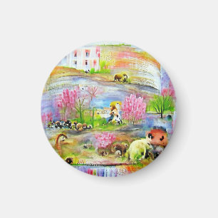 Wasserfarbenlandschaft Magnet