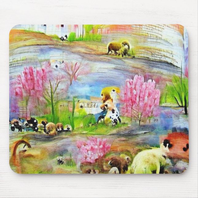 Wasserfarbenlandschaft Mousepad (Vorne)