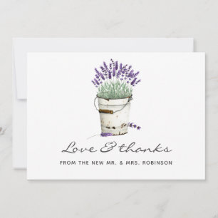 Wasserfarbenlavender Wedding Dankeskarte
