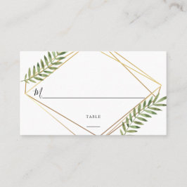 Wasserfarbenleaf Gold Rahmen Geometric Chic Weddin Platzkarte