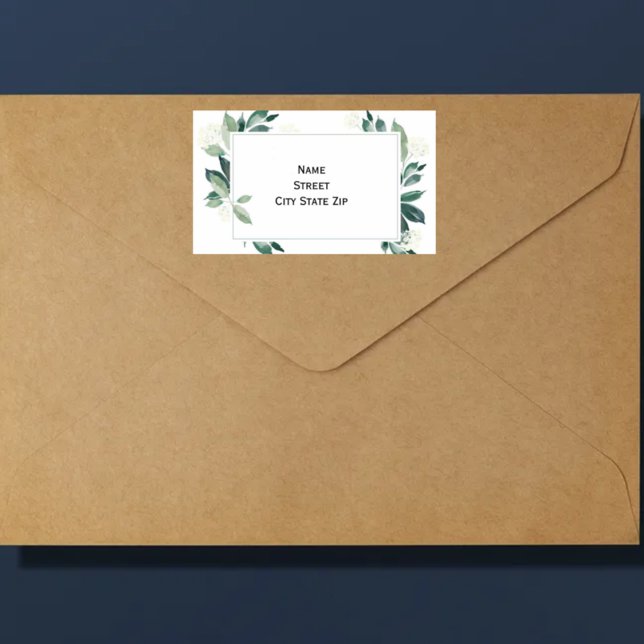 Wasserfarbenleafy botanisch adressaufkleber (Von Creator hochgeladen)