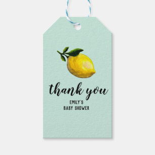 Wasserfarbenlemon Babydusche bevorzugt Geschenkanhänger
