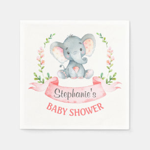 Wasserfarbenlephant Girl Babydusche Serviette