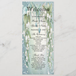 Wasserfarbenlilie des Hochzeitsprogramms für das T Programm