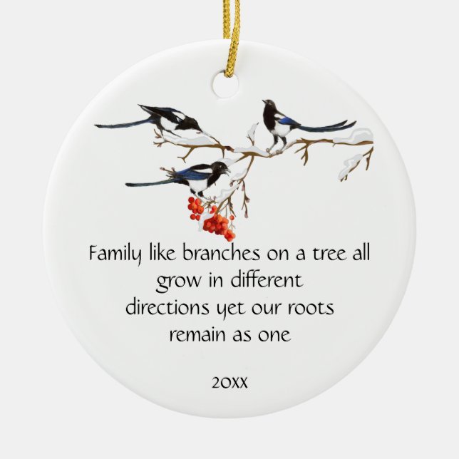 Wasserfarbenmagie Familienangebot Tierart Keramik Ornament (Vorne)