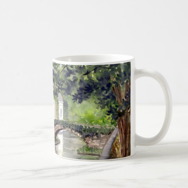 Wasserfarbenmalerei Brügge von Farida Greenfield Kaffeetasse (Rechts)