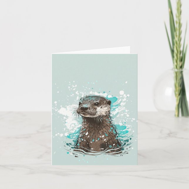 Wasserfarbenmeer Otter (Vorderseite)