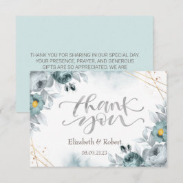 Wasserfarbenminze Grüne Rose Danke Karte