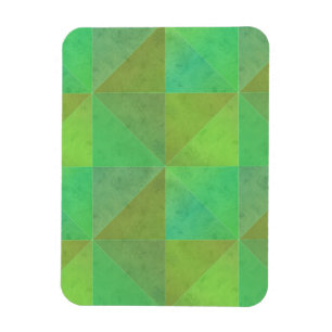 Wasserfarbenmuster der grünen Geometrie Magnet
