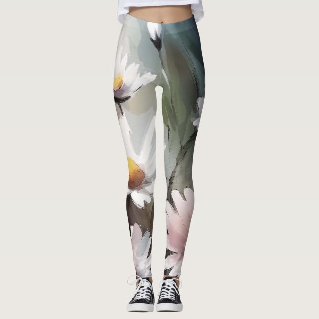 Wasserfarbenmuster Leggings (Vorderseite)