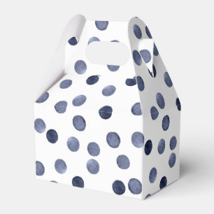 Wasserfarbennavy runcles polka Punkt Hand gezogen, Geschenkschachtel