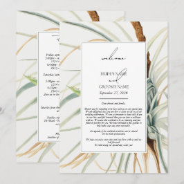 Wasserfarbenneutraler Boho Hochzeitspaar Programm