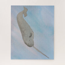 Wasserfarbenozean Narwhal