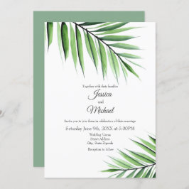 Wasserfarbenpalme Einladung
