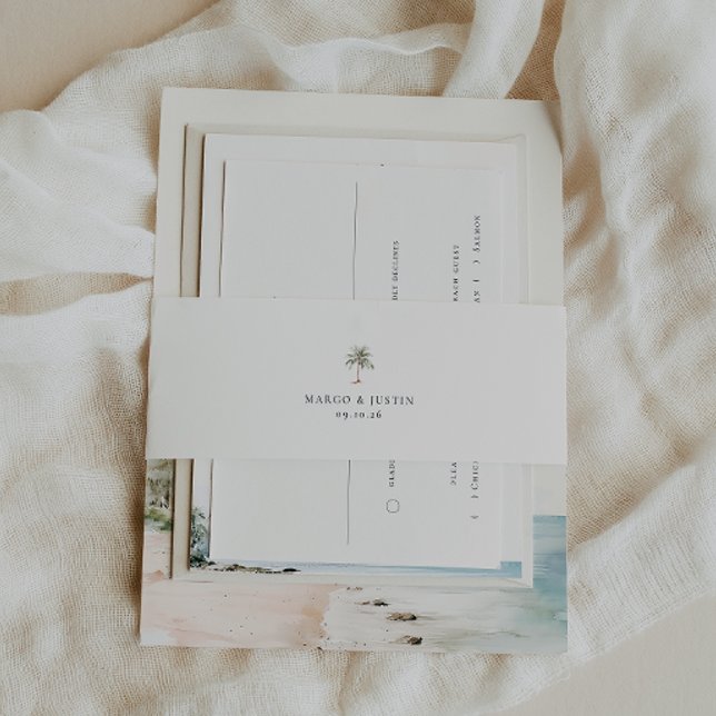 Wasserfarbenpalme Einladungsbanderole (Von Creator hochgeladen)