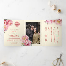 Wasserfarbenpeere | Chinesische Hochzeit mit Foto