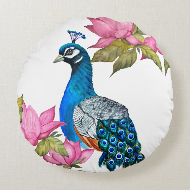 Wasserfarbenpfeife Rundes Kissen (Vorderseite)