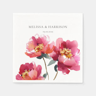 Wasserfarbenpfirsiche Serviette