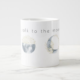 Wasserfarbenphase des Mondes und der Blume Jumbo-Tasse