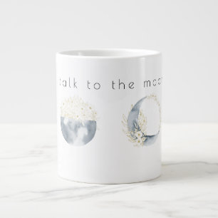 Wasserfarbenphase des Mondes und der Blume Jumbo-Tasse