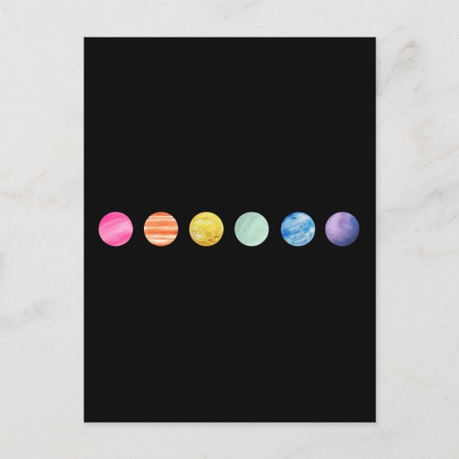 WasserfarbenPlanet - Regenbogen Postkarte (Vorderseite)