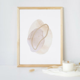 Wasserfarbenposter Abstrakt Geometrische moderne K Poster