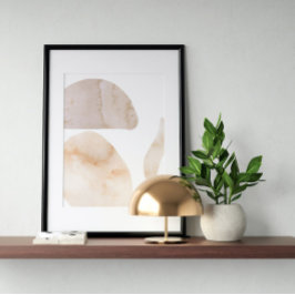 Wasserfarbenposter Abstrakt Geometrische moderne K Poster