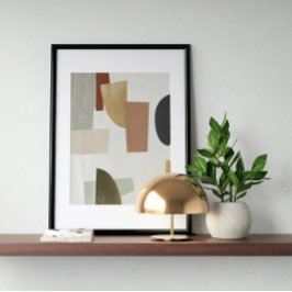 Wasserfarbenposter Abstrakt Geometrische moderne K Poster