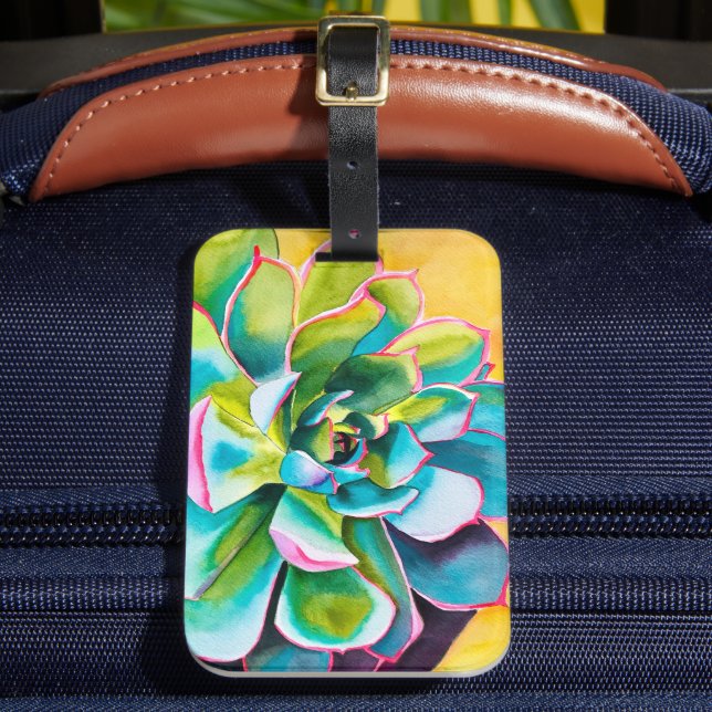 Wasserfarbenprächtig botanisch gepäckanhänger (Vorderseite Insitu 2)