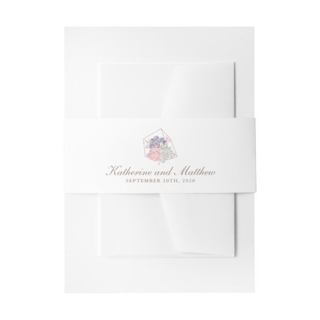 Wasserfarbenprächtige Hochzeit Einladungsbanderole (Vorderseite Beispiel)