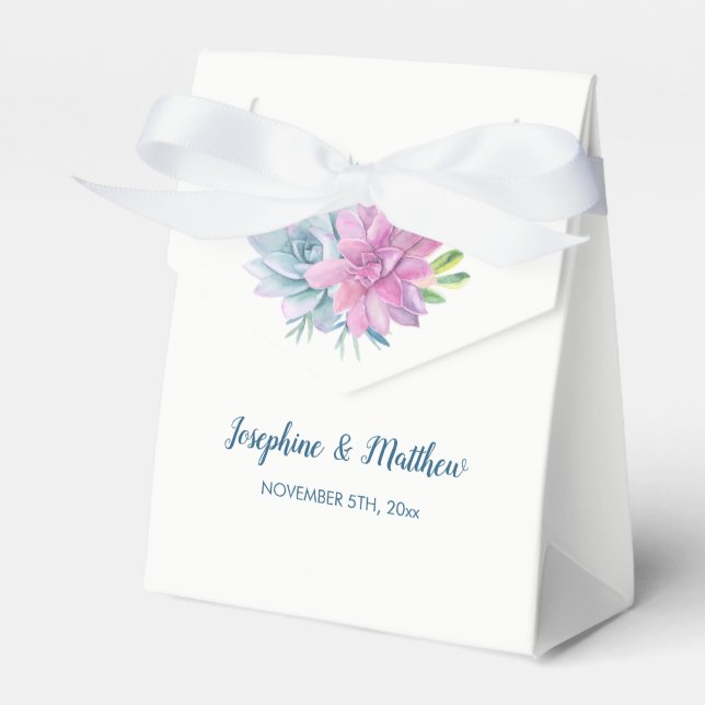 Wasserfarbenprächtige Hochzeit Geschenkschachtel (Vorderseite)