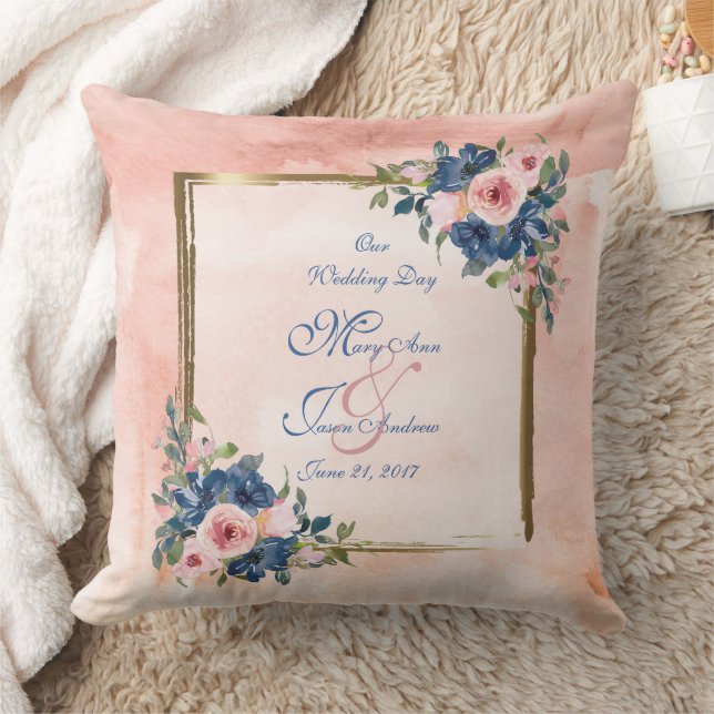 Wasserfarbenprächtige Hochzeit Kissen (Decke)
