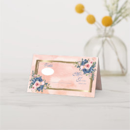 Wasserfarbenprächtige Hochzeit Platzkarte