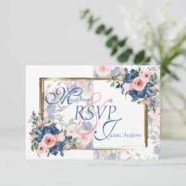 Wasserfarbenprächtige Hochzeit RSVP Karte