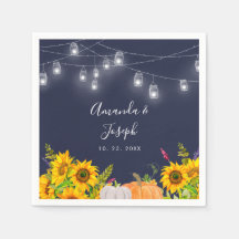 Wasserfarbenpumpen & Sonnenblumen Rustikale Hochze