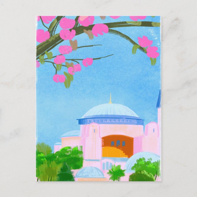 Wasserfarbenquelle in Istanbul Postkarte (Vorderseite)