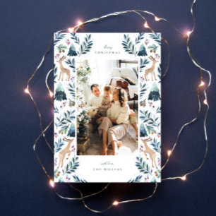 Wasserfarbenreeder im Foto Forest Feiertagskarte