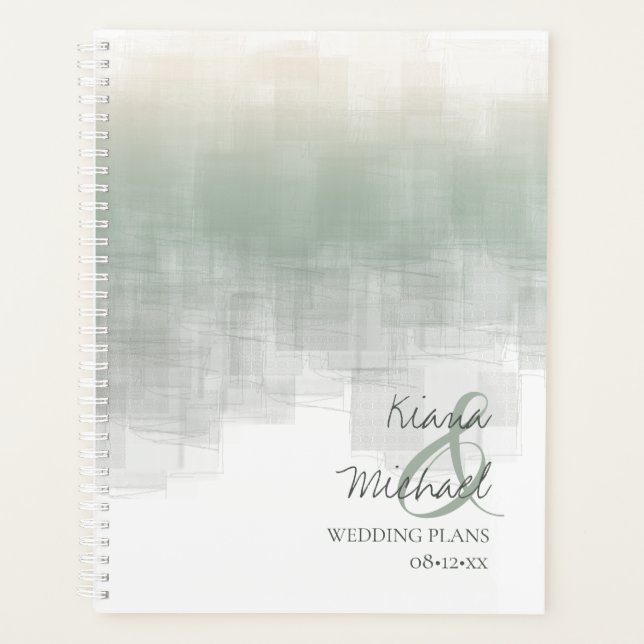 Wasserfarbenreflektionen Hochzeitssage ID774 Planer (Vorderseite)