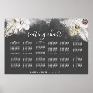 Wasserfarbenromantische, elegante Blumenkarte Poster