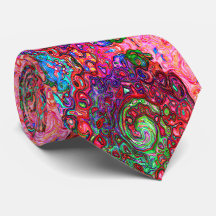 Wasserfarbenroter Groovy Abstrakt Retro Liquid Swi