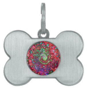 Wasserfarbenroter Groovy Abstrakt Retro Liquid Swi Tiermarke