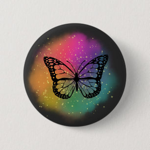 Wasserfarbenschmetterling Button