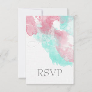 Wasserfarbenschmetterling-Hochzeit RSVP Karte