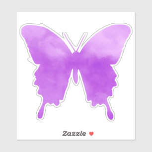 Wasserfarbenschmetterling - Lavendel und Violett Aufkleber