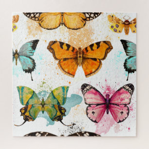 Wasserfarbenschmetterling Nahtloses zartes Muster