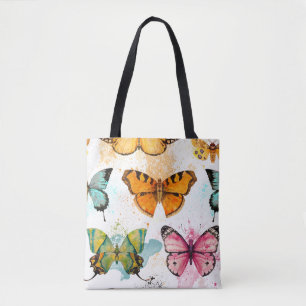 Wasserfarbenschmetterling Nahtloses zartes Muster Tasche